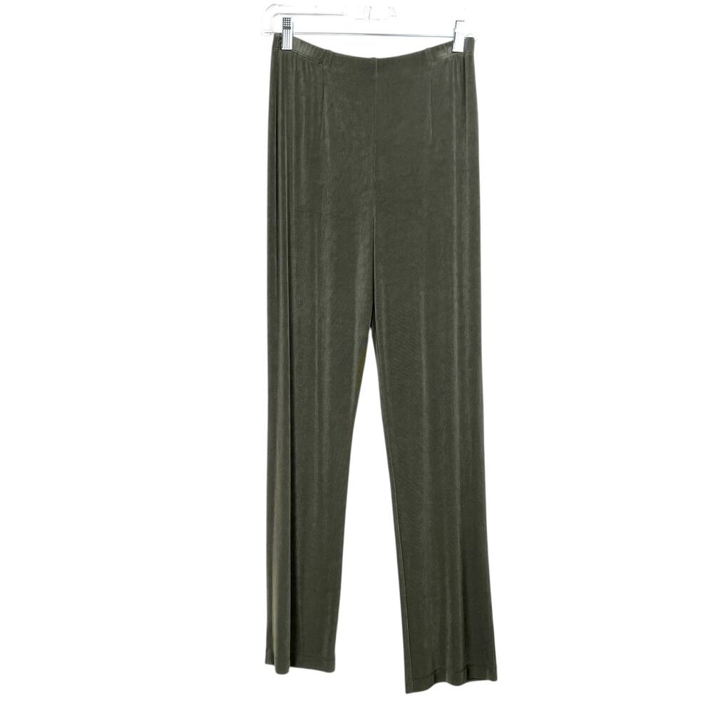 Chico's Travelers Women's Size 0R/S/4 Olive Green High-Rise Straight-Leg Pant